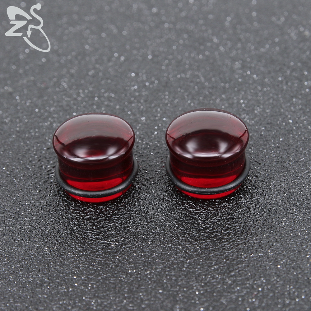 ZS 2pcs/lot Glass Ear Plug And - Body Jewelry Gauges reseña y precio
