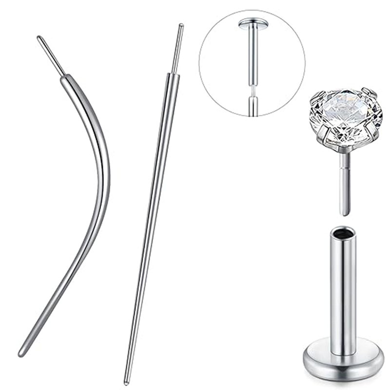 10 Pcs ASTM F136 Titanium Pier - Nipple Bar Curved reseña y precio