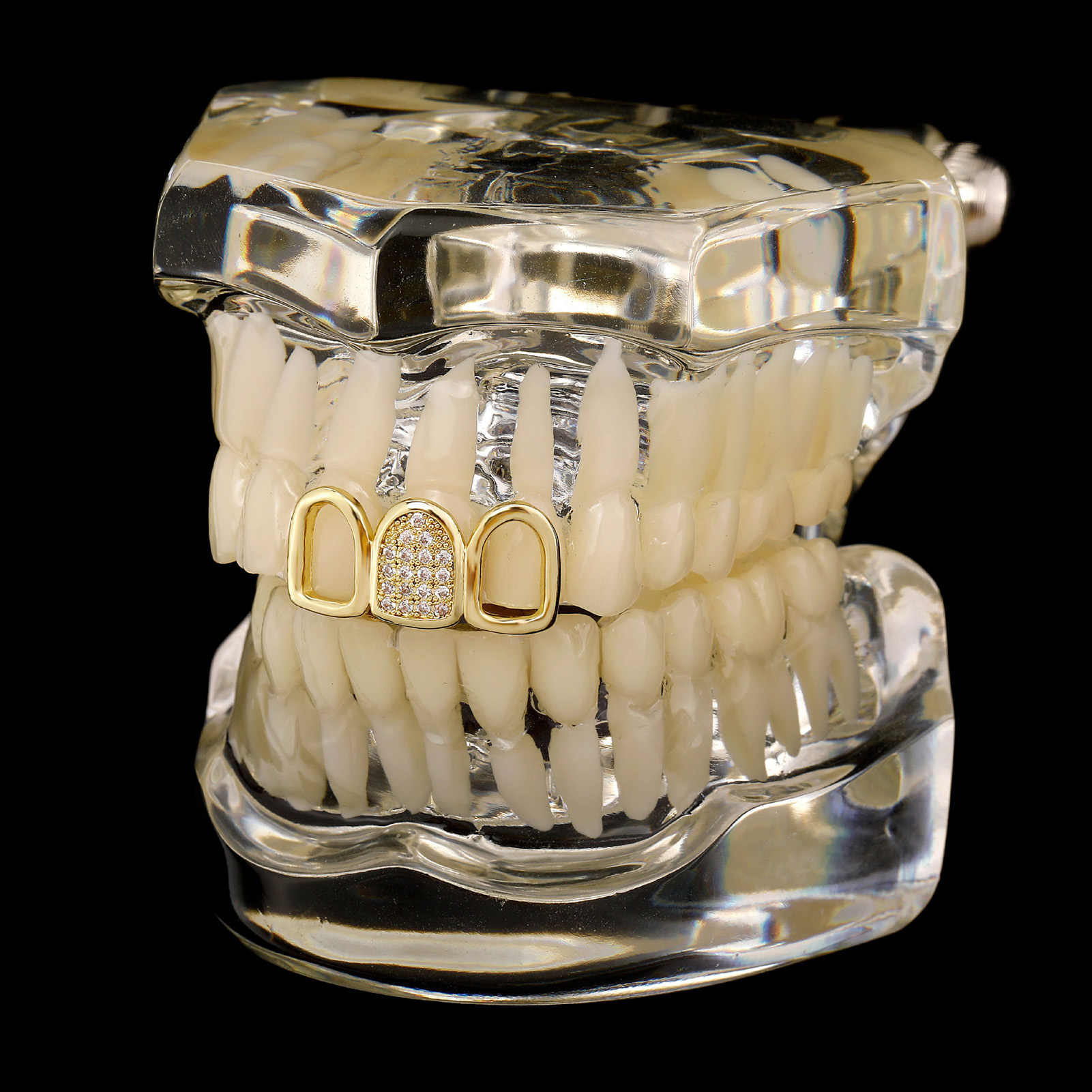 Rhinestone Teeth Cover Gold Pl - Body Jewelry And Piercing reseña y precio