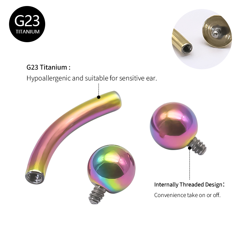 1PC Titanium Curved Barbells I - Nipple Bar Curved reseña y precio