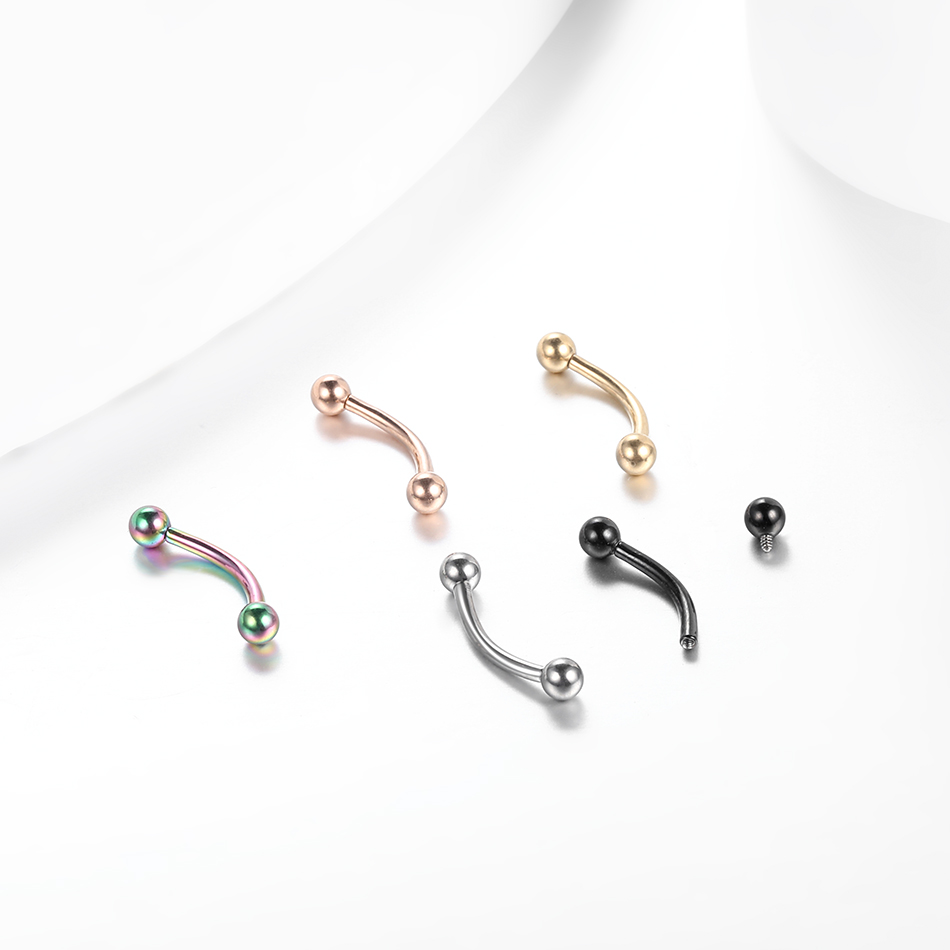 1PC Titanium Curved Barbells I - Nipple Bar Curved reseña y precio