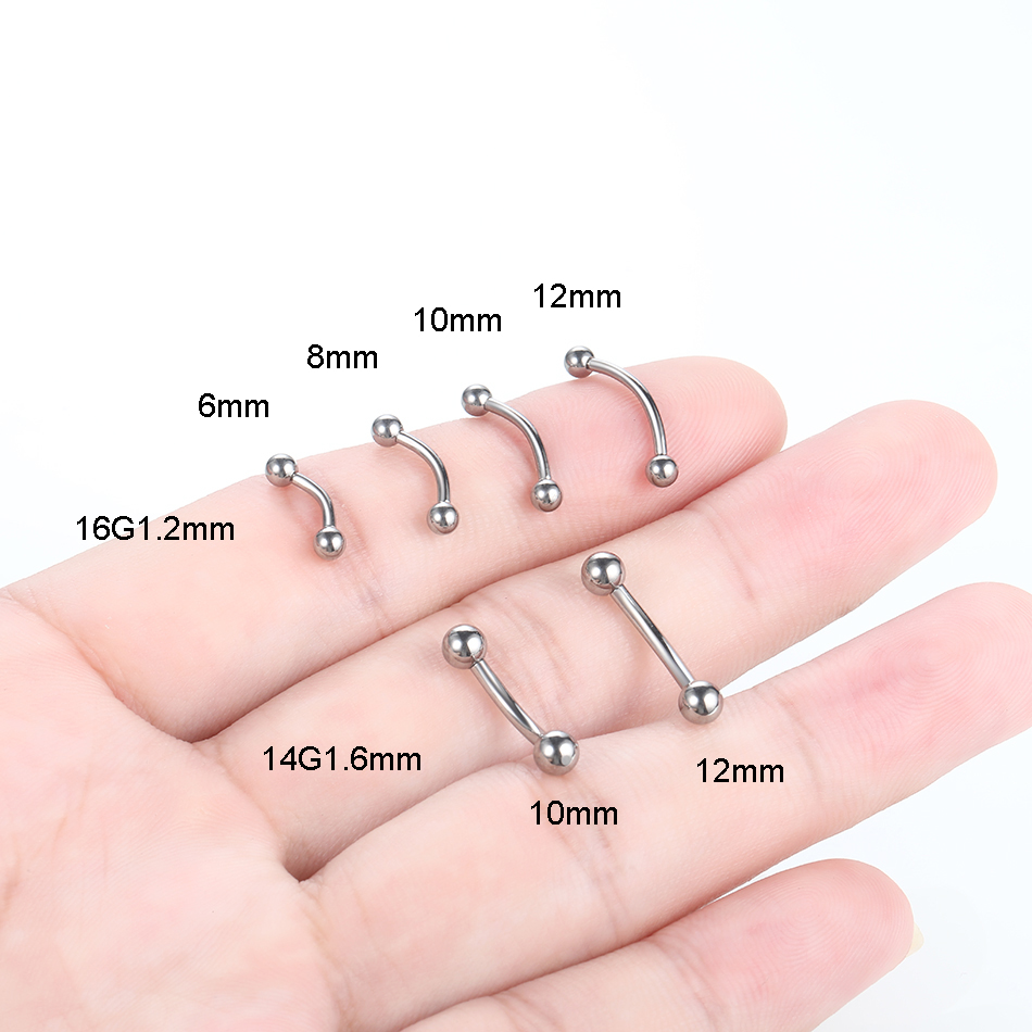 1PC Titanium Curved Barbells I - Nipple Bar Curved reseña y precio