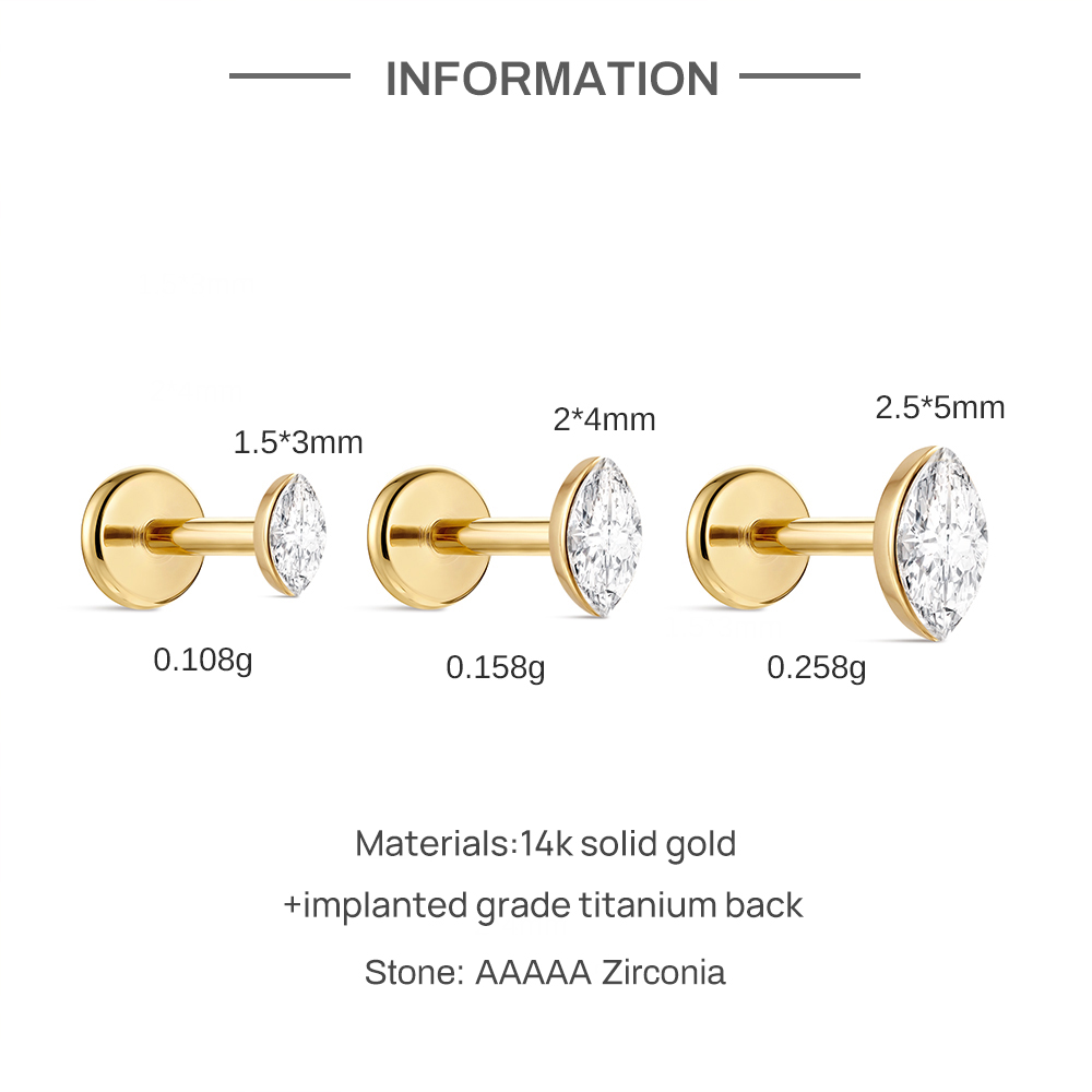 CANNER 1PC 14K Solid Gold Deli - Body Jewelry Ear reseña y precio