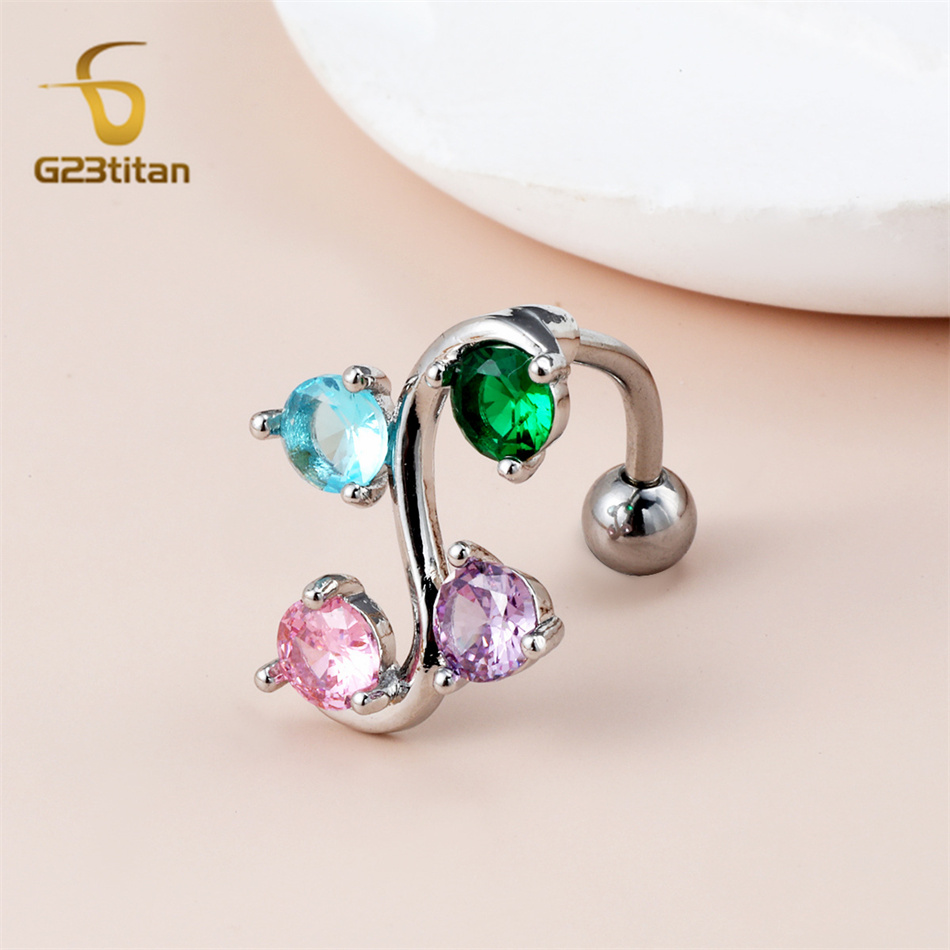 Stainless Steel Curved Belly R - Body Jewelry Shop reseña y precio