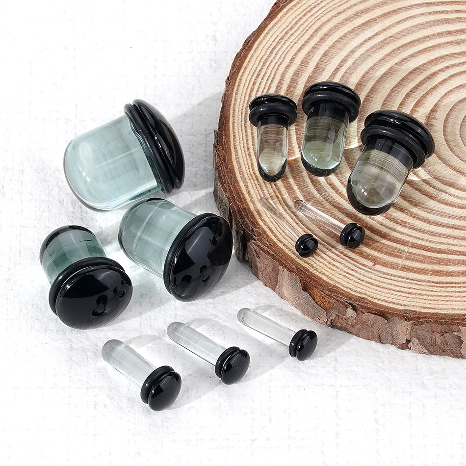 2pcs Glass Ear Gauges Stretchi - Body Jewelry Gauges reseña y precio