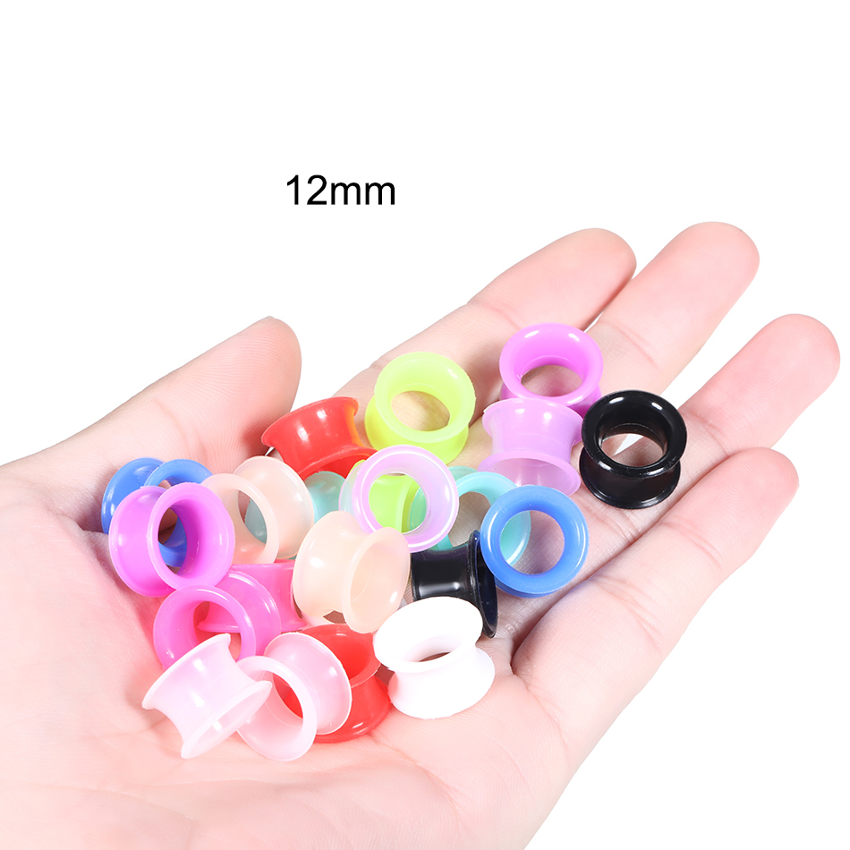 24Pcs Silicone High Double Fla - Body Jewelry Gauges reseña y precio