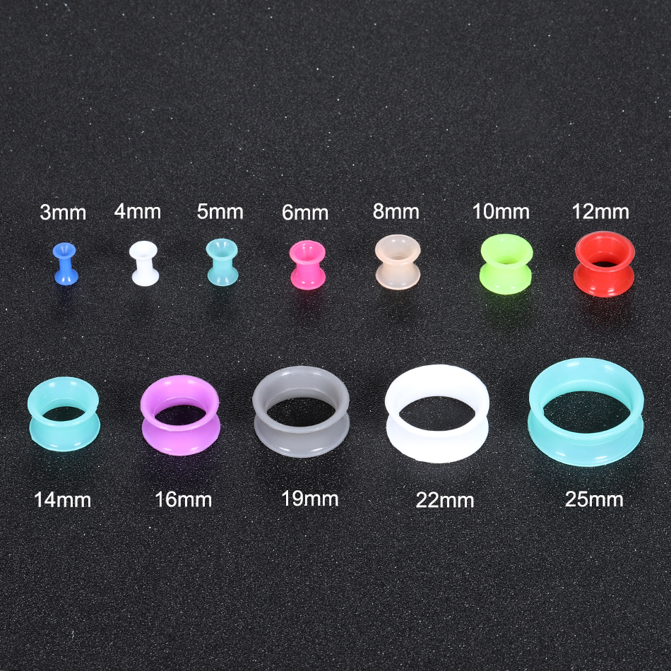 24Pcs Silicone High Double Fla - Body Jewelry Gauges reseña y precio