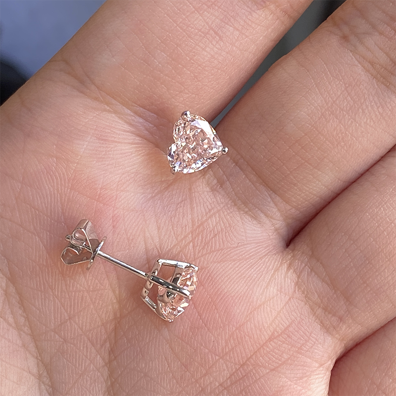 1Ct Each VS Pink Heart Cut CVD - Body Jewelry Vch reseña y precio