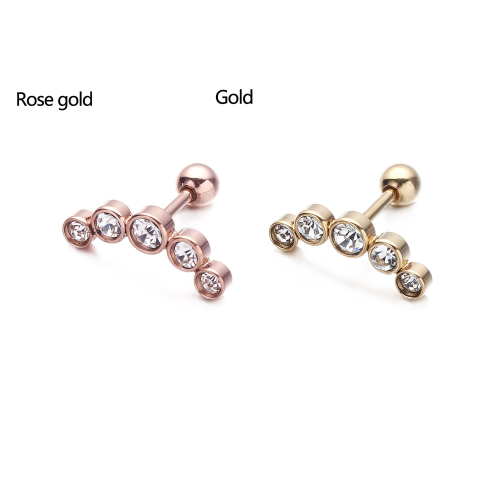 1Pcs Fashion 16G Crystal Gem O - Body Jewelry Ear reseña y precio