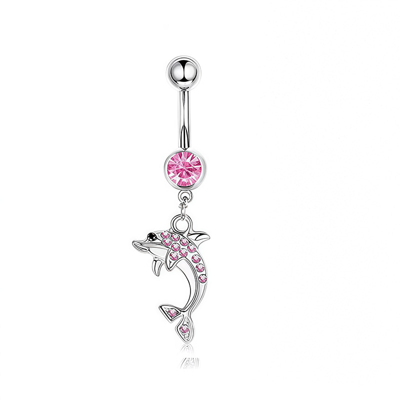 1PCS Pink Crown Belly Button R - Body Jewelry And Piercing reseña y precio