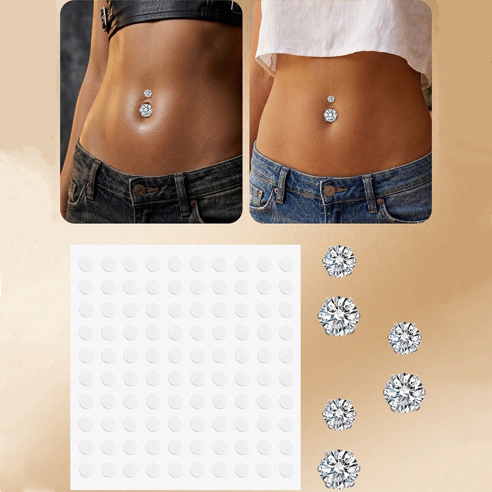 Fake Belly Piercing Cubic Zirc - Body Jewelry And Piercing reseña y precio