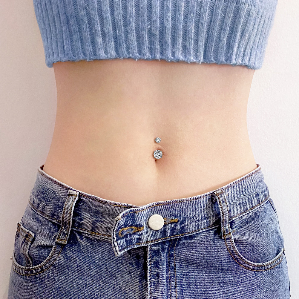 Fake Belly Piercing Cubic Zirc - Body Jewelry And Piercing reseña y precio