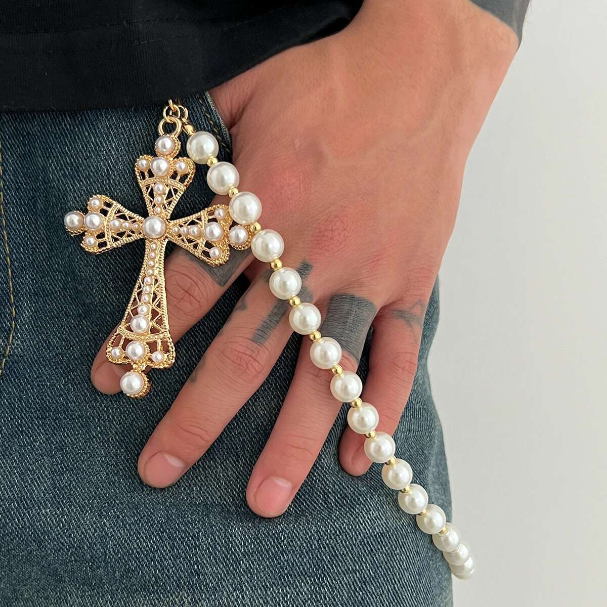 KunJoe Hip Hop Big Jesus Cross - Body Jewelry For Men reseña y precio