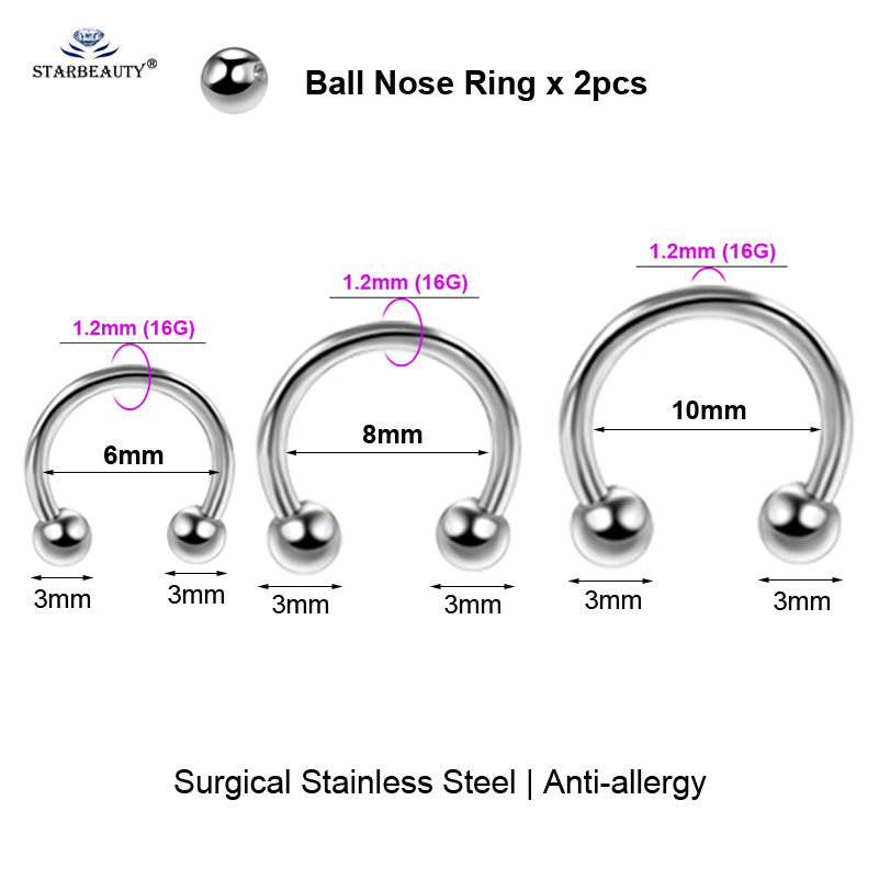 2pcs Multipurpose BCR Face Pie - Body Jewelry Vch reseña y precio