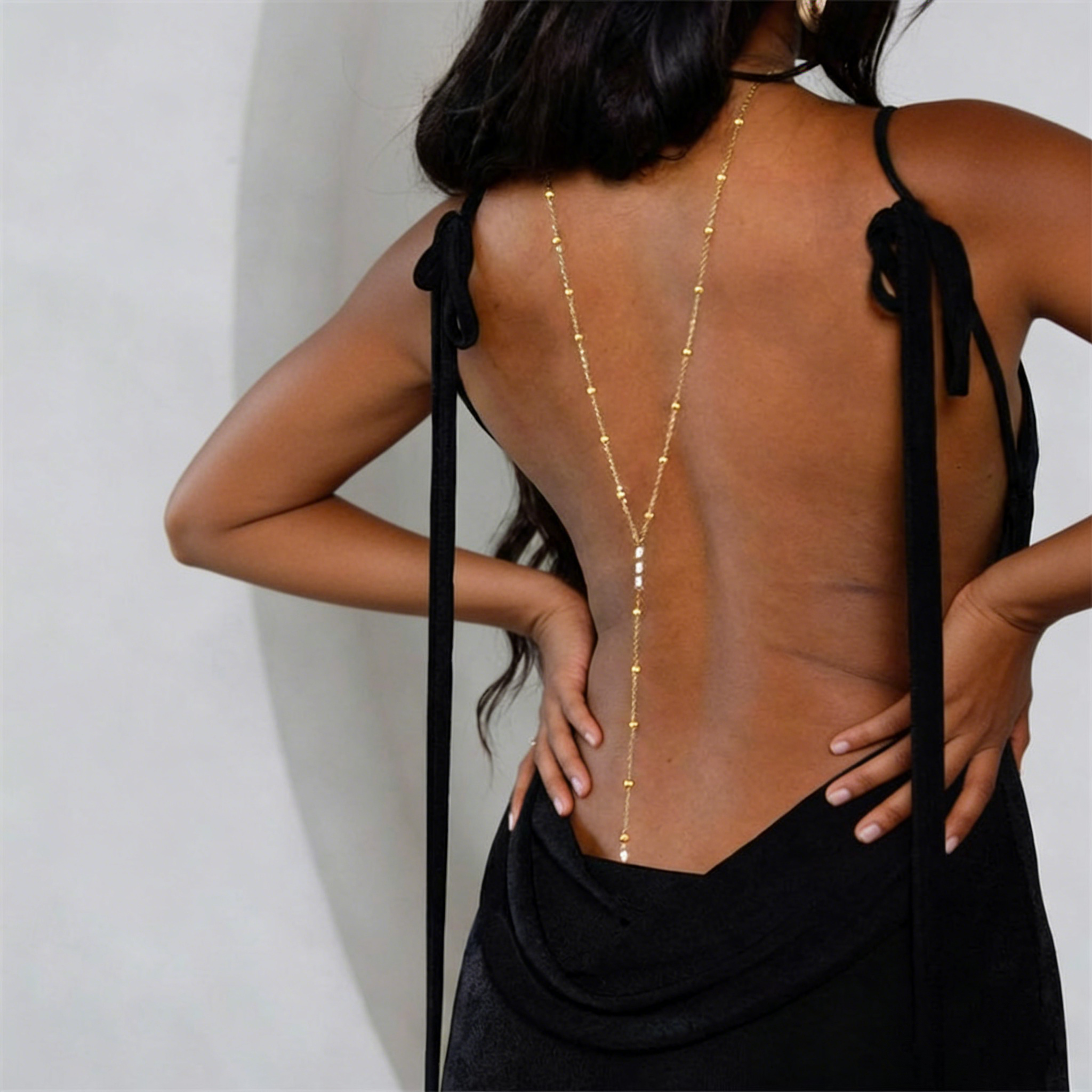 Retro Long Link Chain Women's  - Body Jewelry Beach reseña y precio