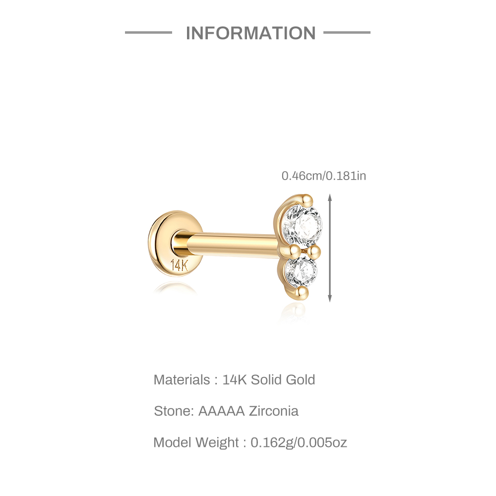 AIDE Real 14K Solid Gold Color - Body Jewelry Real Gold reseña y precio