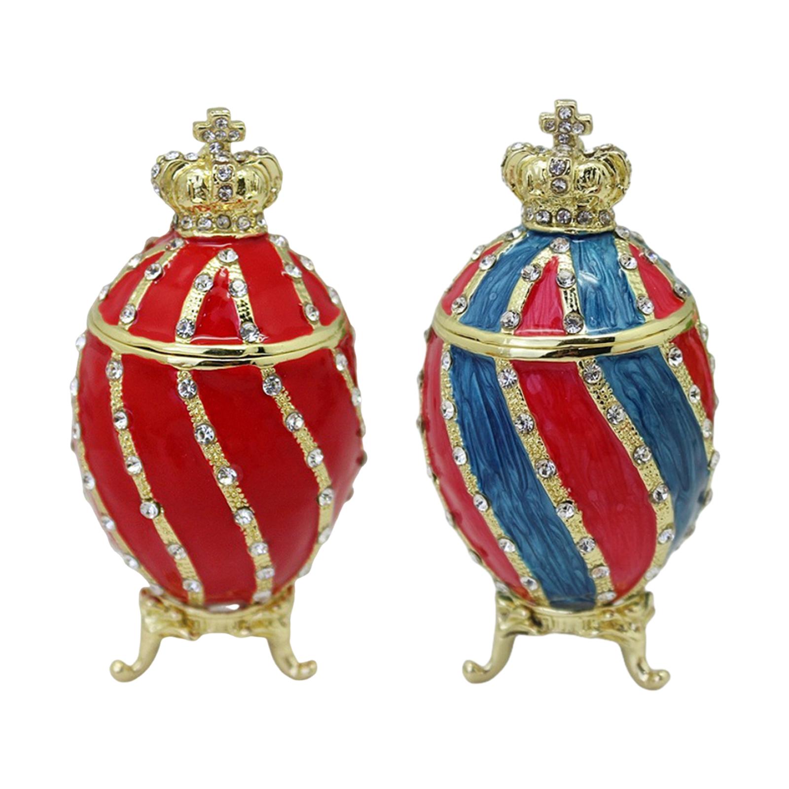 Faberge Egg Trinket Box Contai - Body Jewelry Display Case reseña y precio
