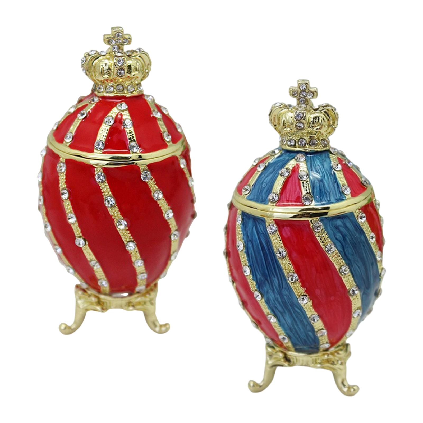 Faberge Egg Trinket Box Contai - Body Jewelry Display Case reseña y precio