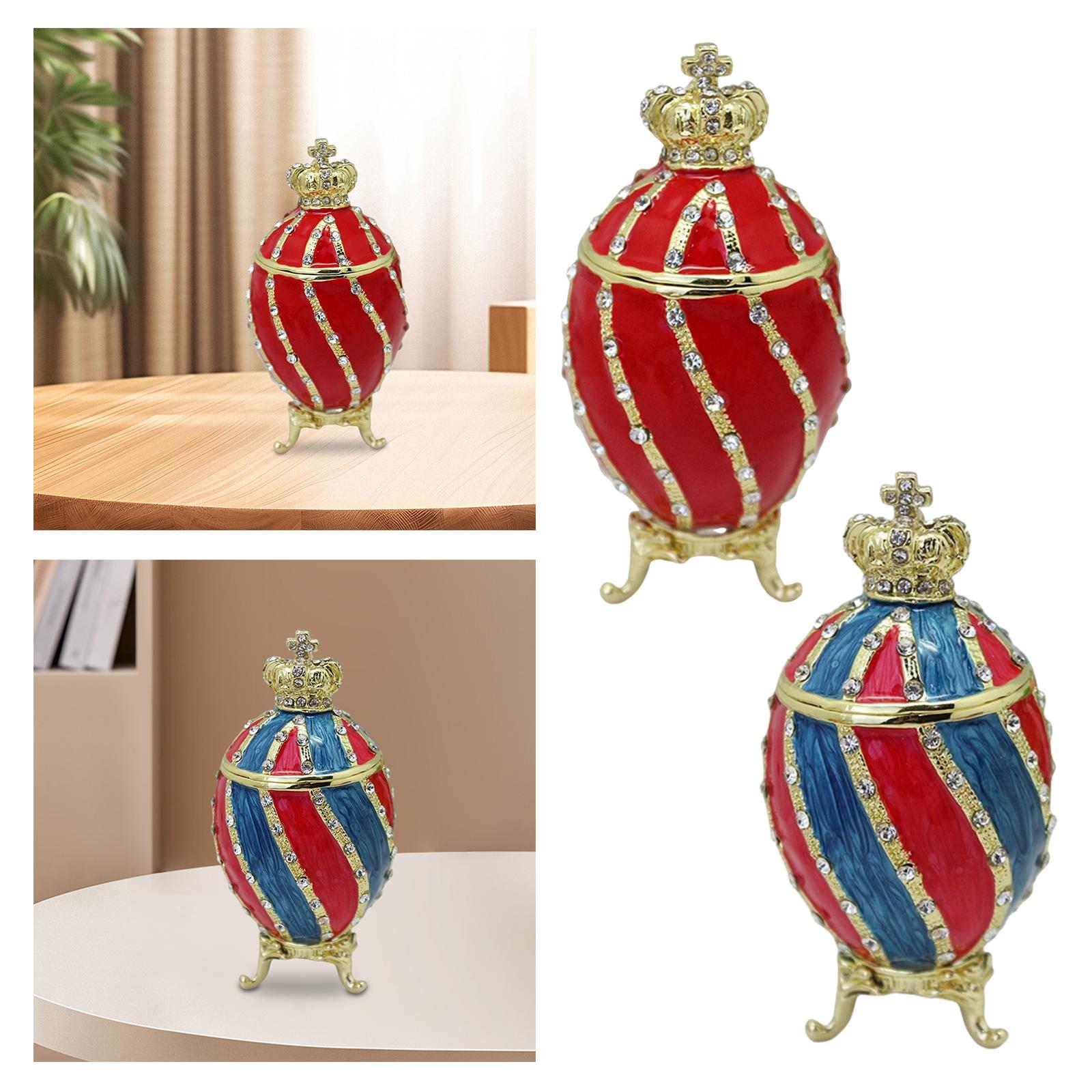 Faberge Egg Trinket Box Contai - Body Jewelry Display Case reseña y precio