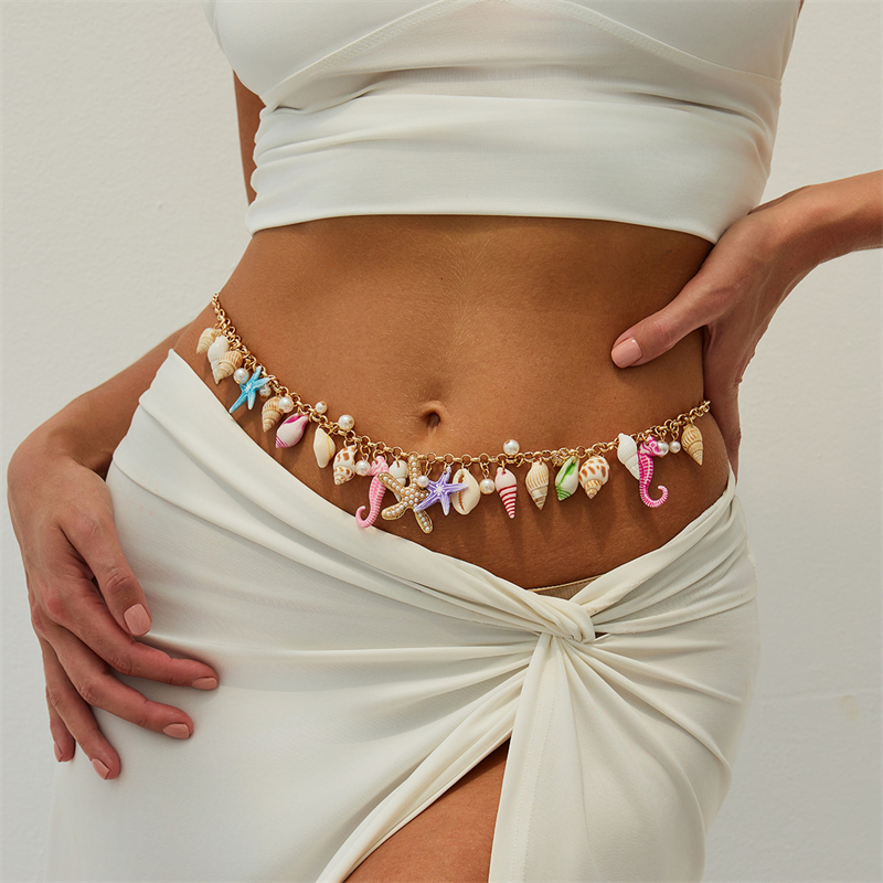 Boho Starfish Shell Pendant Wa - Body Jewelry Beach reseña y precio
