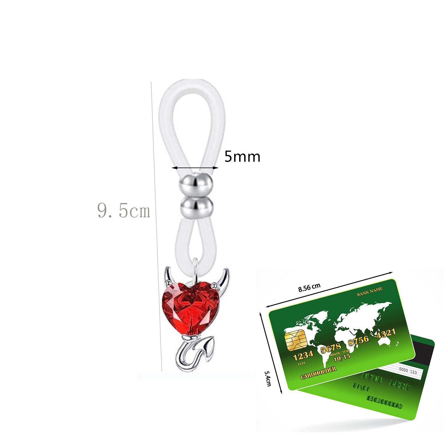 Alloy Silicone Butterfly Heart - Body Jewelry And Piercing reseña y precio