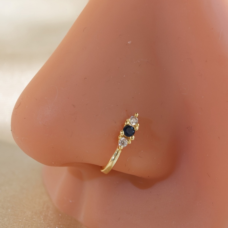 1-piece set of blue zircon nos - Body Jewelry Nose Studs reseña y precio
