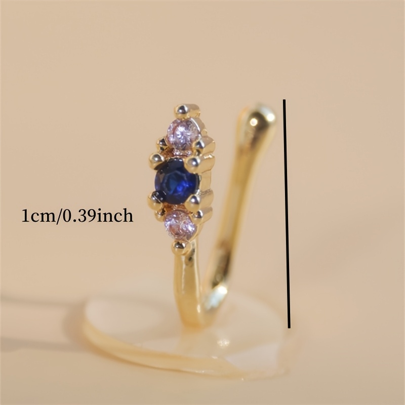 1-piece set of blue zircon nos - Body Jewelry Nose Studs reseña y precio