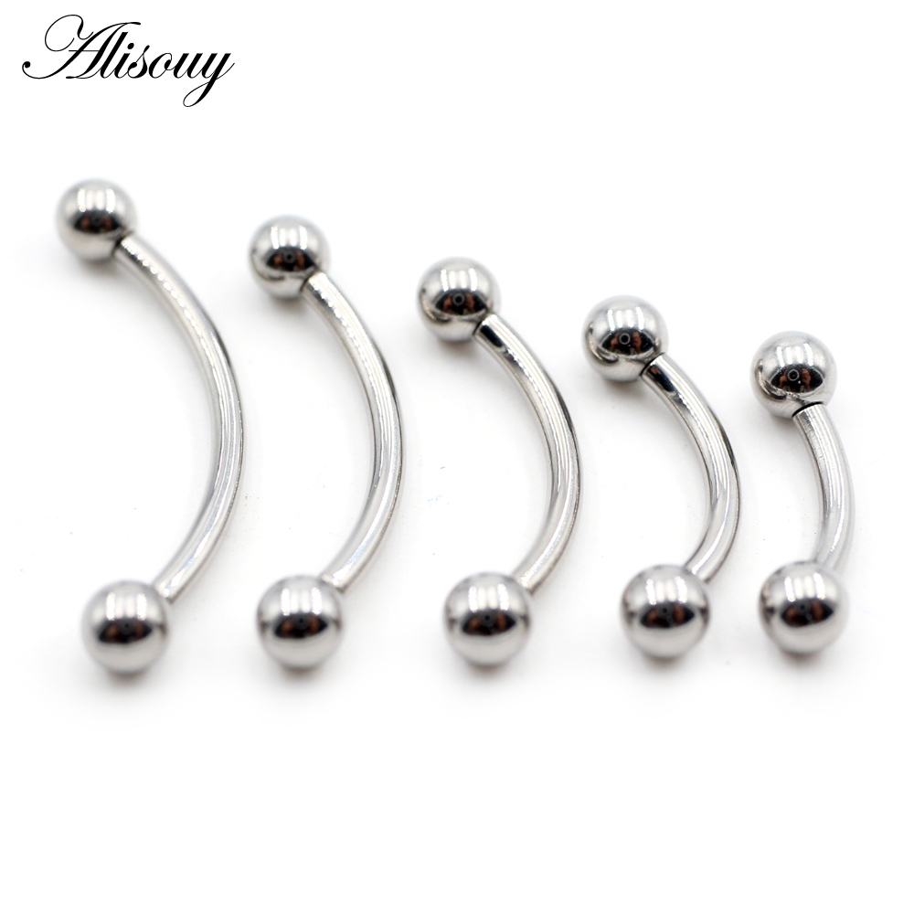 Alisouy 1PC Internally Thread  - Nipple Bar Curved reseña y precio