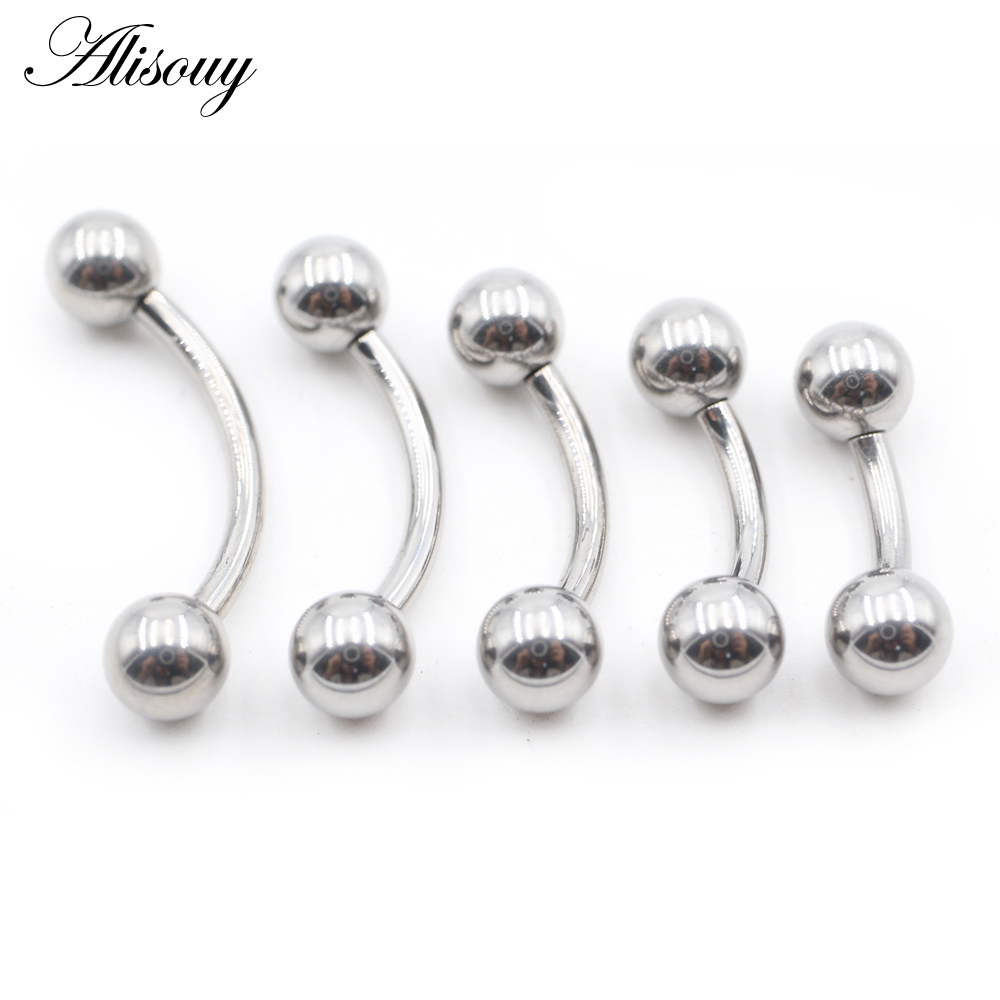 Alisouy 1PC Internally Thread  - Nipple Bar Curved reseña y precio