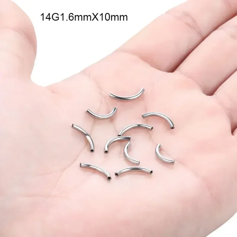 10 Pcs/Lot ASTM F136 Titanium  - Nipple Bar Curved reseña y precio