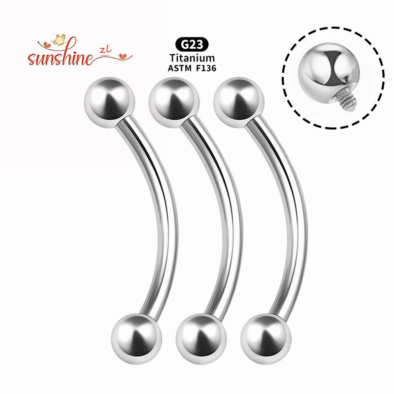2PCS Internal Thread G23 Titan - Nipple Bar Curved reseña y precio