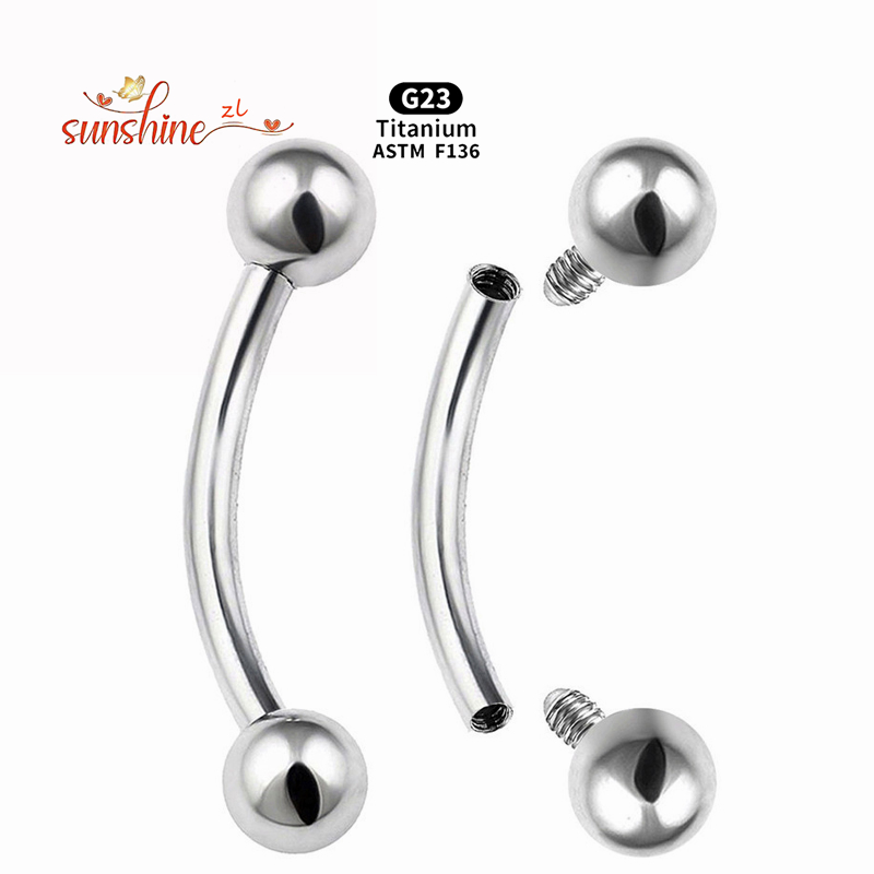 2PCS Internal Thread G23 Titan - Nipple Bar Curved reseña y precio