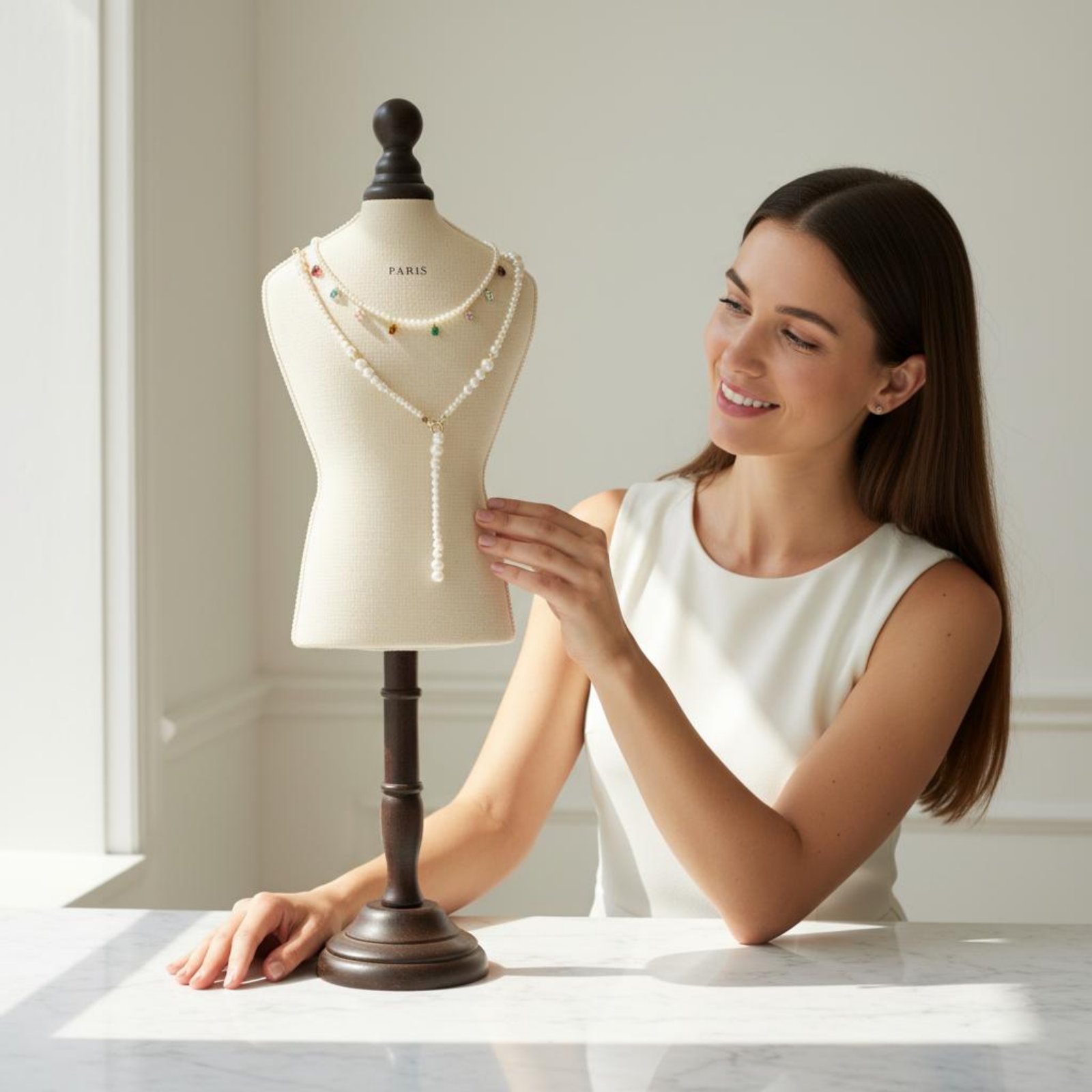 Necklace Display Bust Wooden B - Body Jewelry Shop reseña y precio