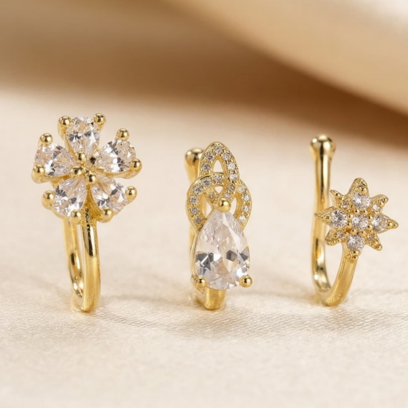 3-piece French style minimalis - Body Jewelry Nose Studs reseña y precio