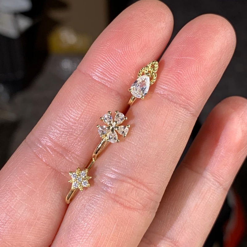 3-piece French style minimalis - Body Jewelry Nose Studs reseña y precio