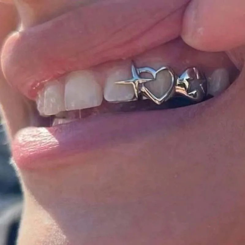 Punk Hip Hop Hollow Heart Teet - Body Jewelry For Men reseña y precio