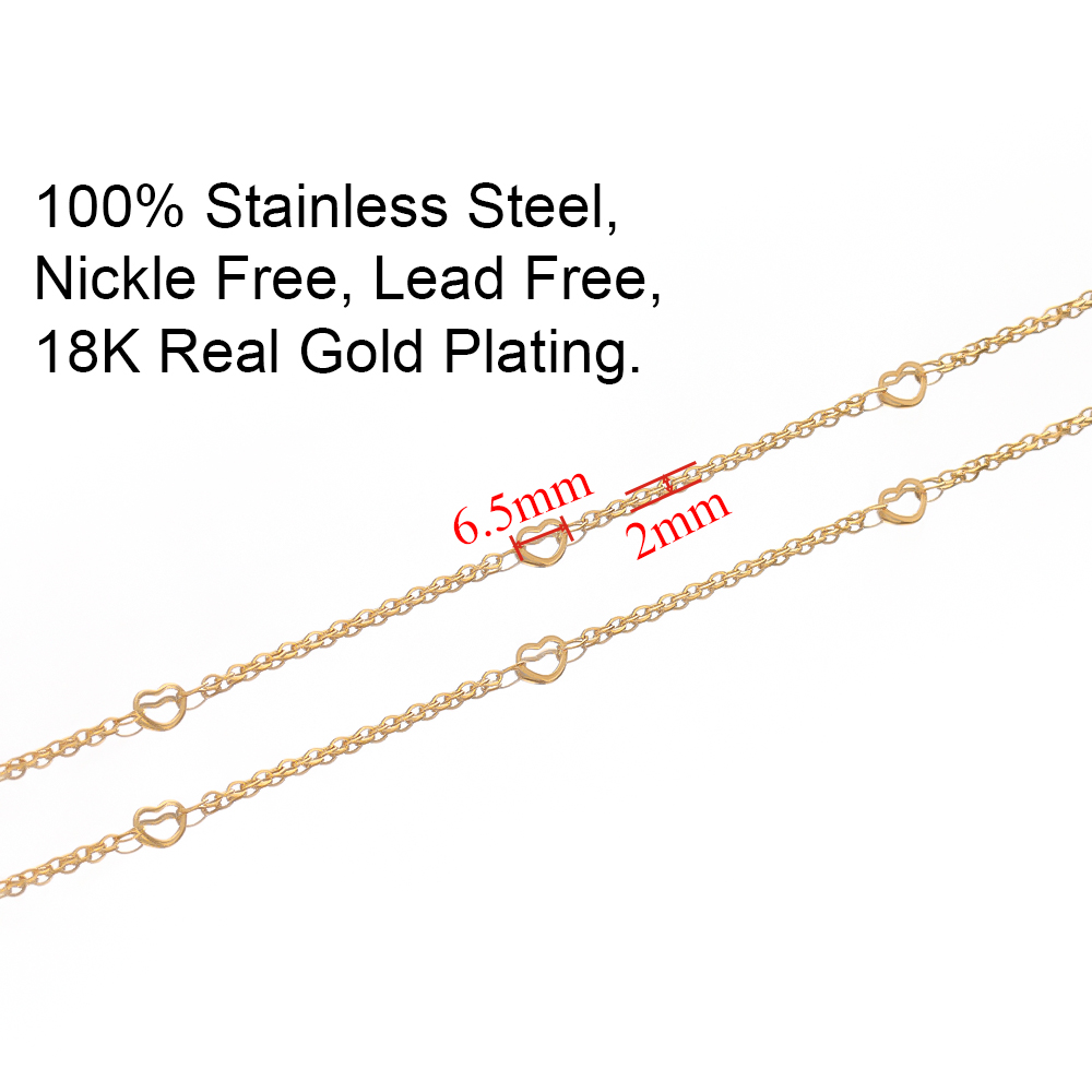 2 Meters Stainless Steel Heart - Body Jewelry Gauges reseña y precio