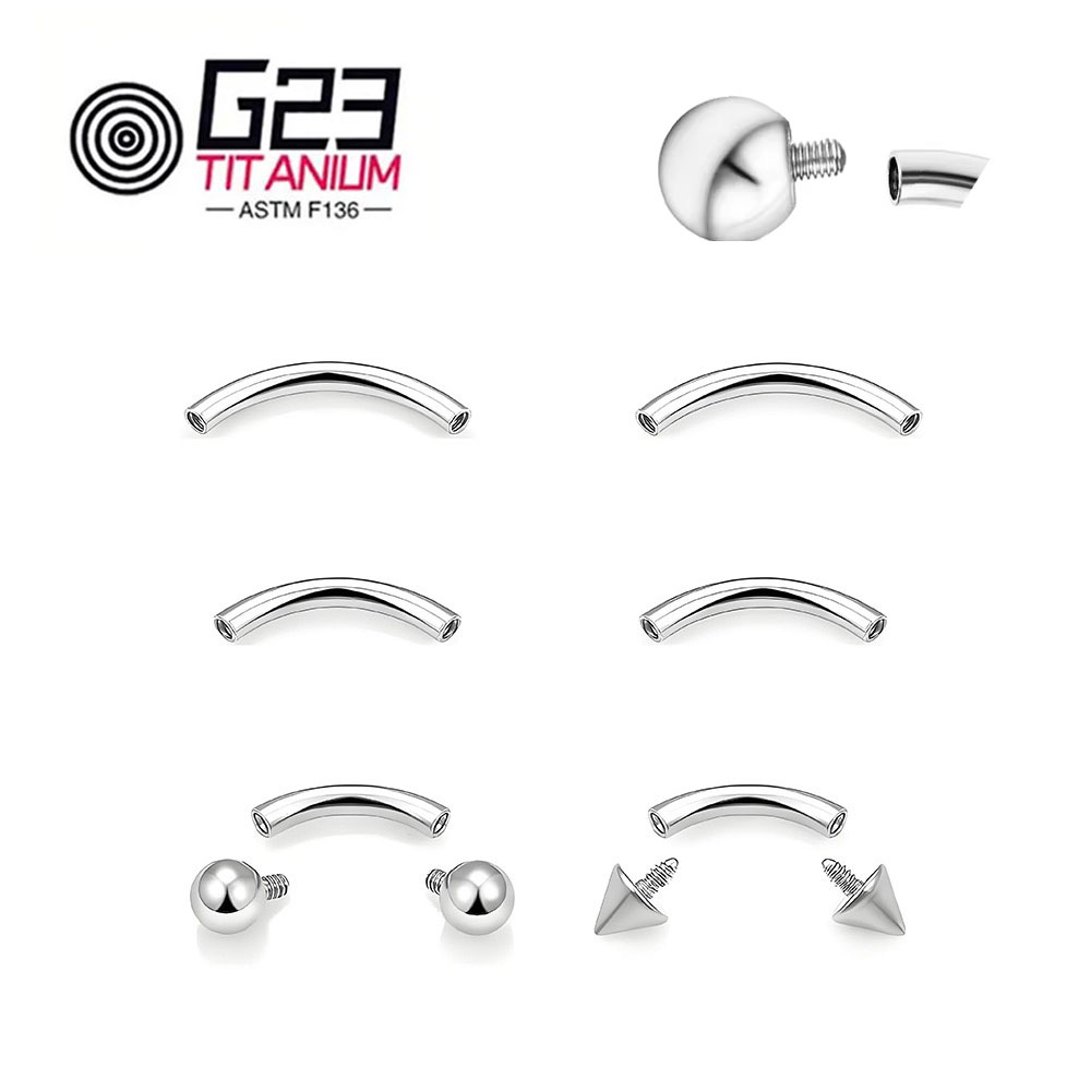 Wholesale 5/10/50pcs G23 Titan - Nipple Bar Curved reseña y precio