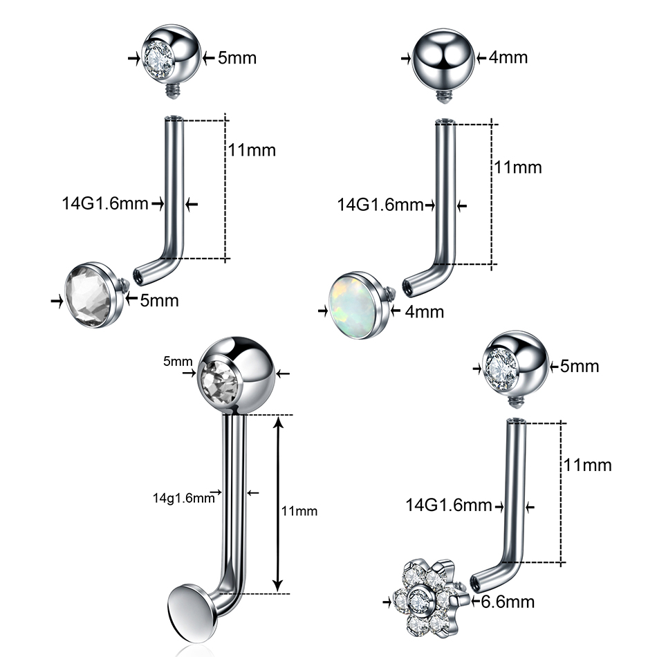1PC Titanium Christina Vertica - Body Jewelry Vch reseña y precio