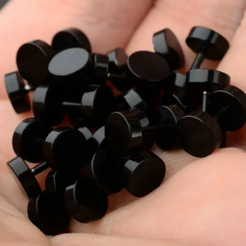 2 Pcs/1 SetBlack Stainless Ste - Body Jewelry Gauges reseña y precio