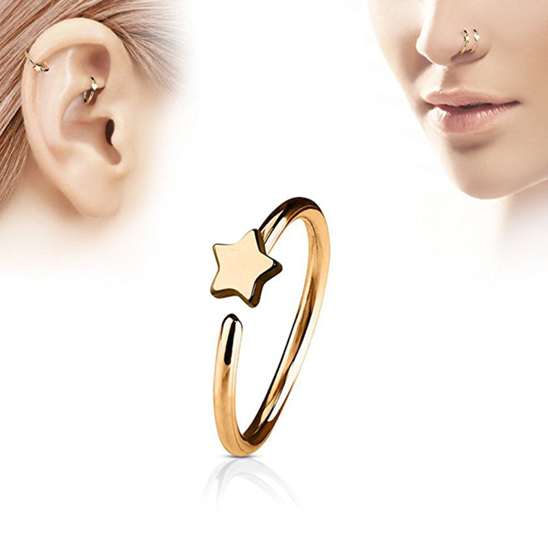 1Pcs Stainless Steel Star Nose - Body Jewelry Ear reseña y precio