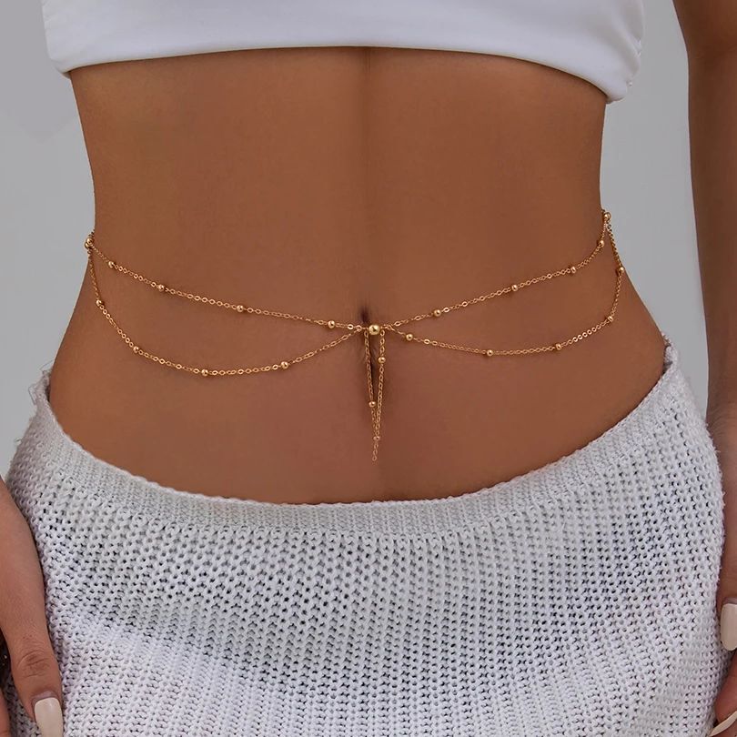 KunJoe Multilayer Gold Color T - Body Jewelry Beach reseña y precio