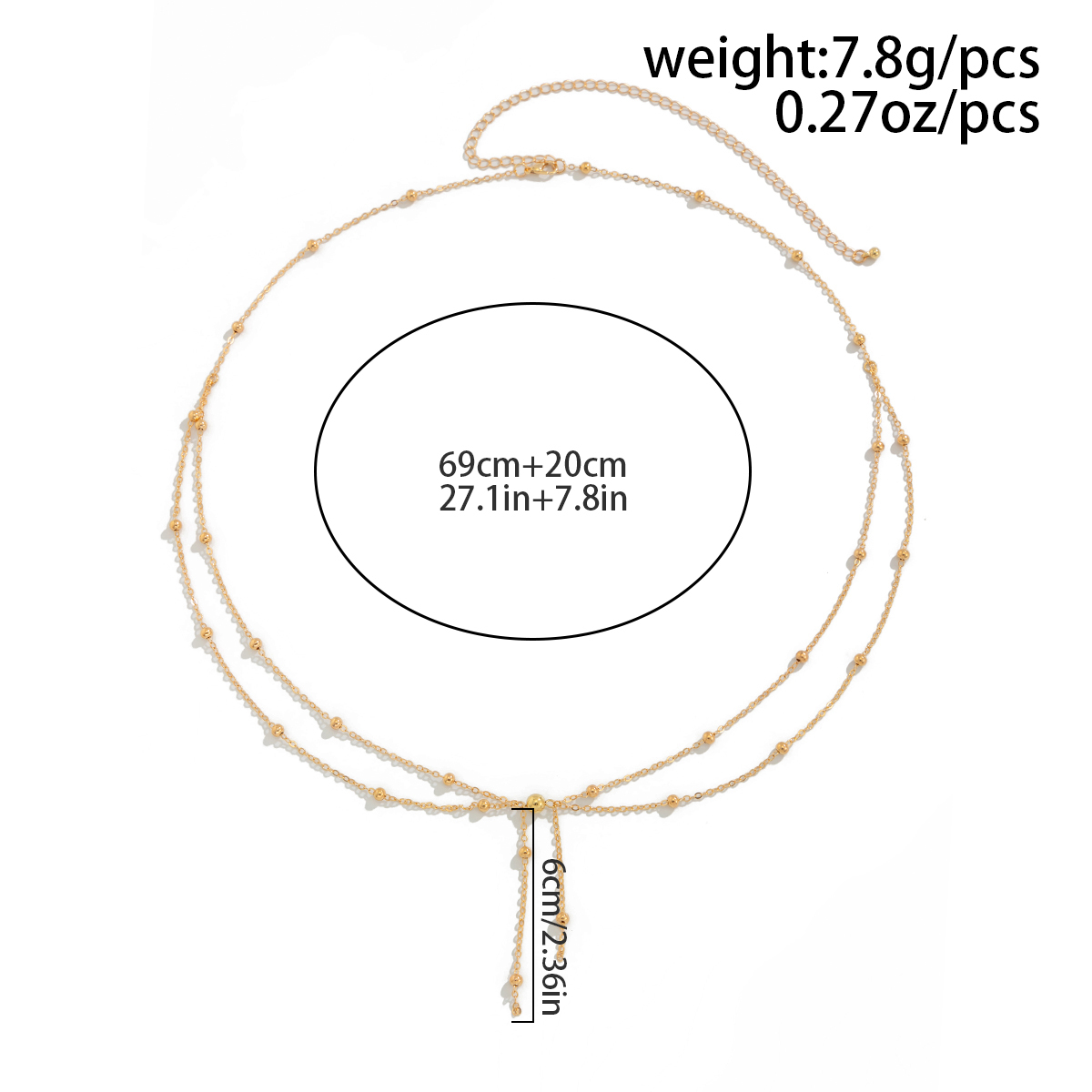 KunJoe Multilayer Gold Color T - Body Jewelry Beach reseña y precio
