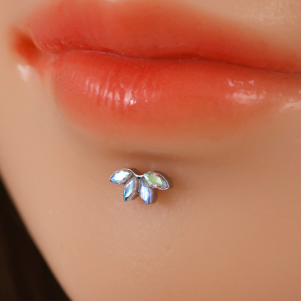 4 pcs ostainless steel zircon  - Body Jewelry Shop reseña y precio
