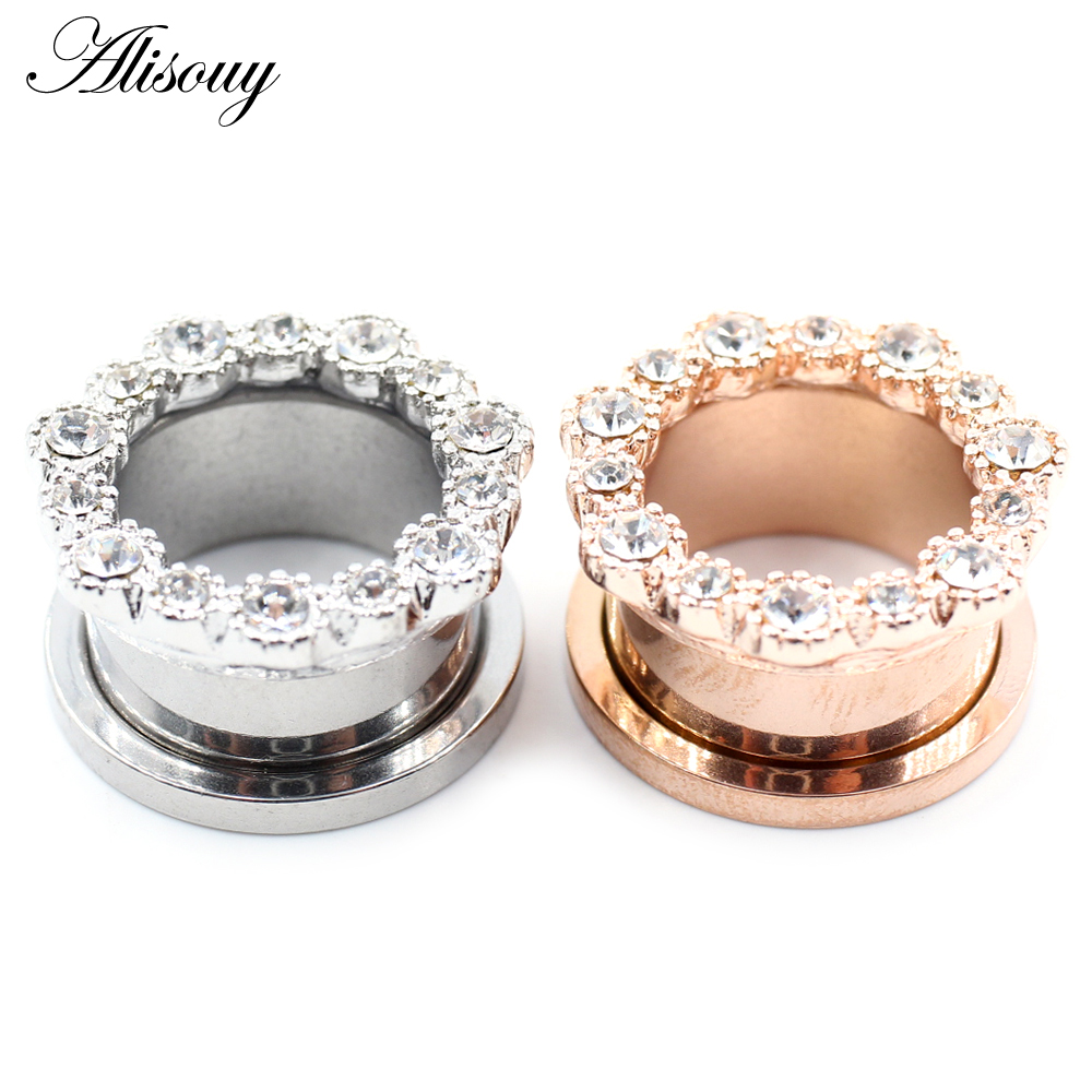 Alisouy 2pcs Stainless Steel F - Body Jewelry Gauges reseña y precio