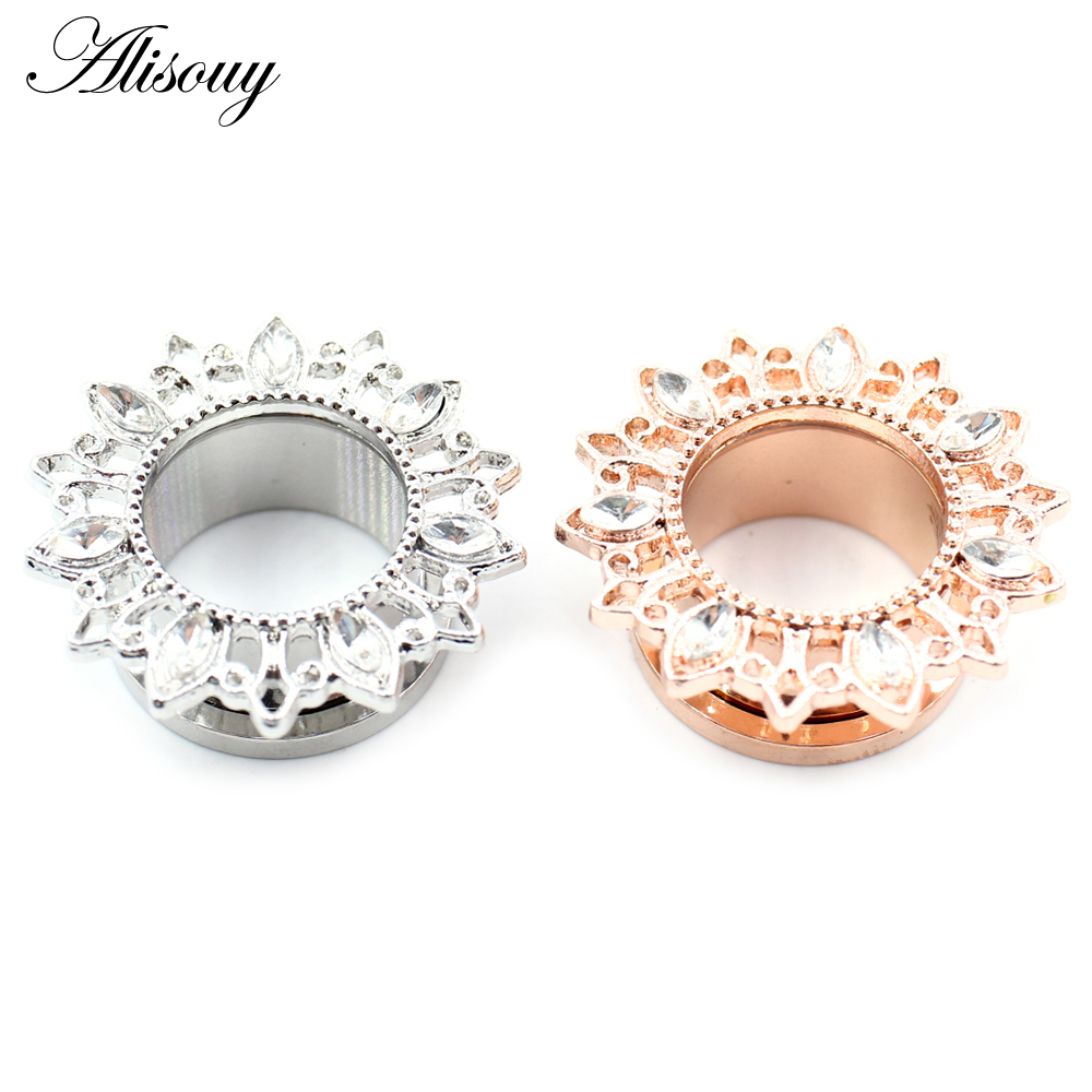 Alisouy 2pcs Stainless Steel F - Body Jewelry Gauges reseña y precio