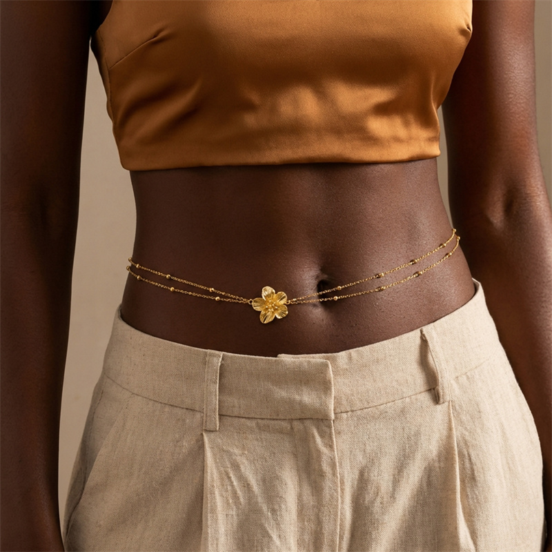 Simple Double Layers Belly Cha - Body Jewelry Beach reseña y precio