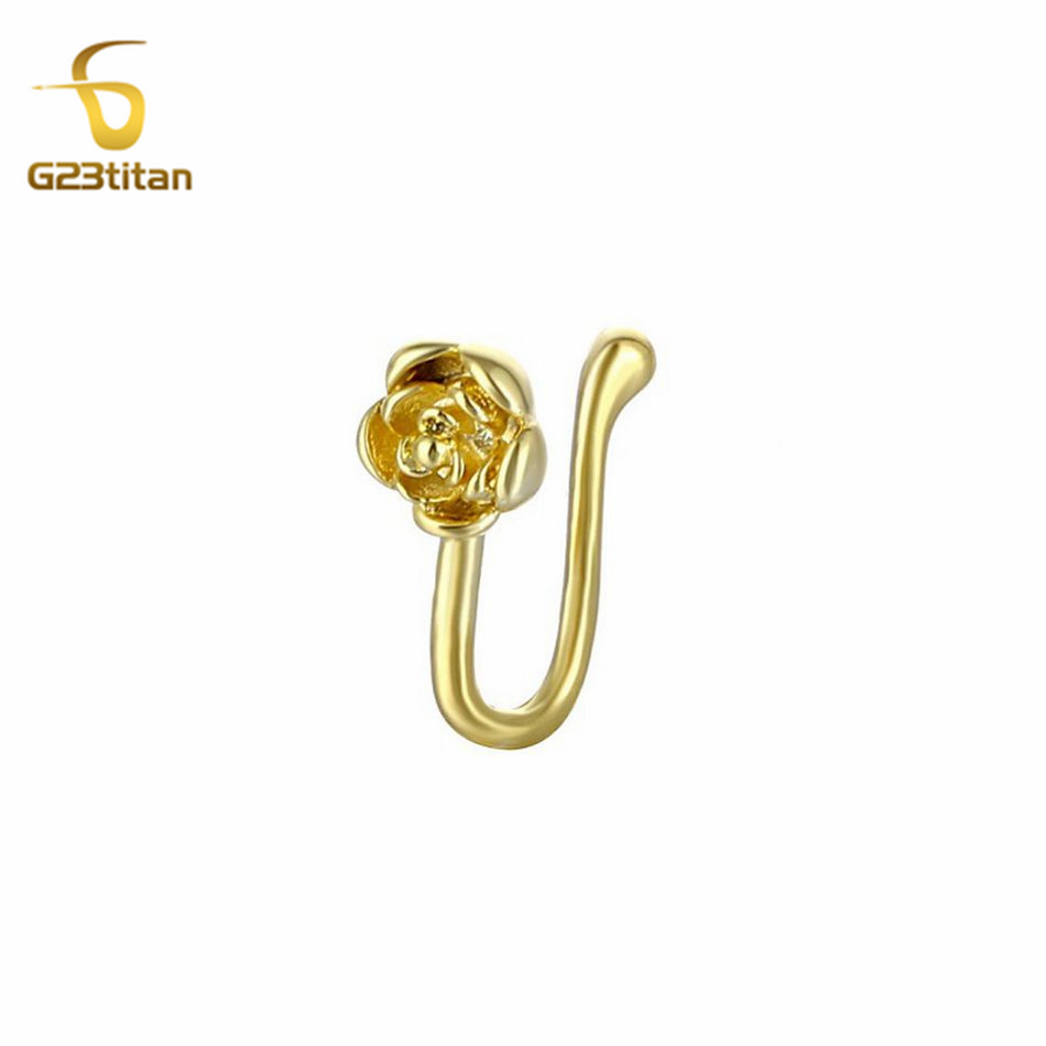 1pc Crystal Copper Rose Nose C - Body Jewelry Ear reseña y precio