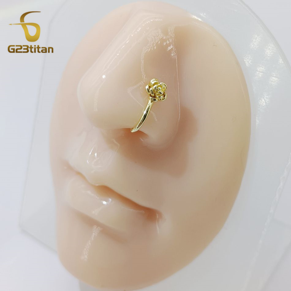 1pc Crystal Copper Rose Nose C - Body Jewelry Ear reseña y precio