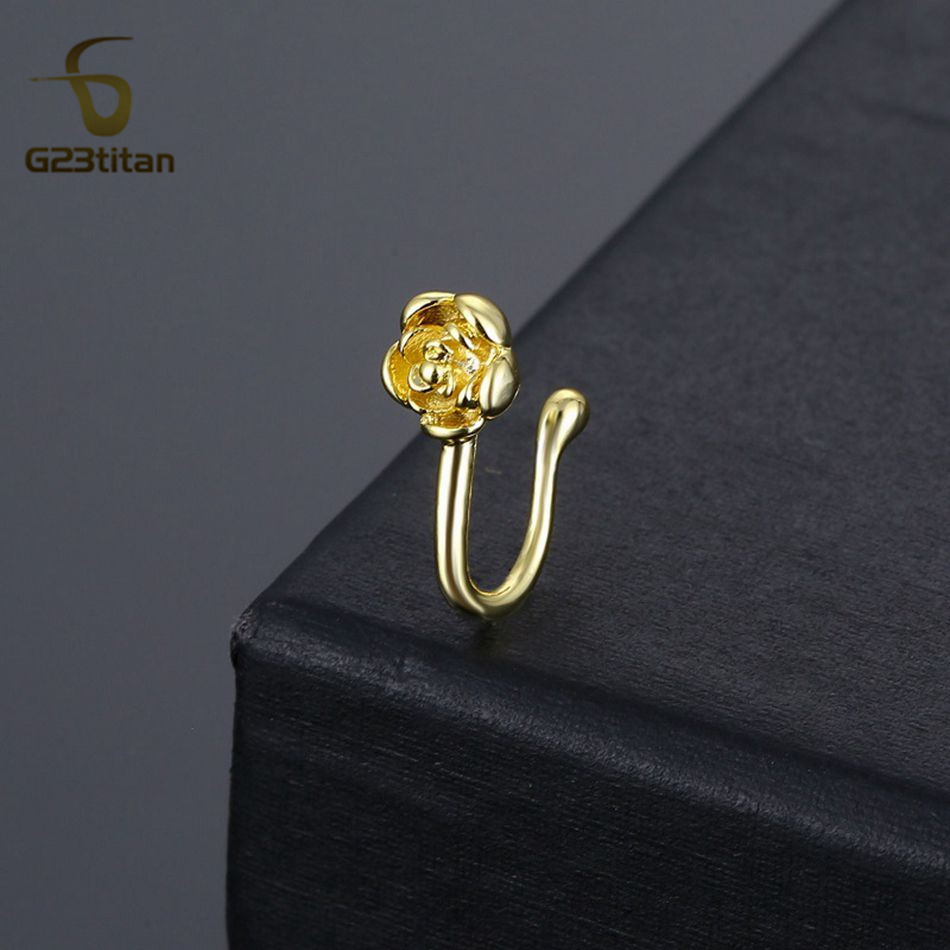 1pc Crystal Copper Rose Nose C - Body Jewelry Ear reseña y precio